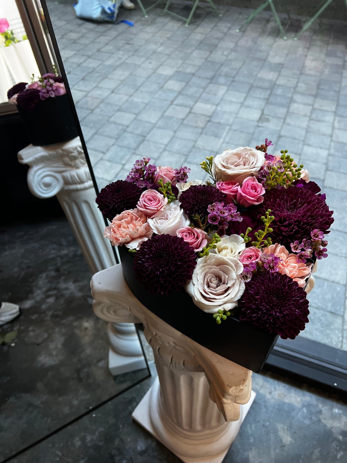 Heart Box with Seasonal flowers