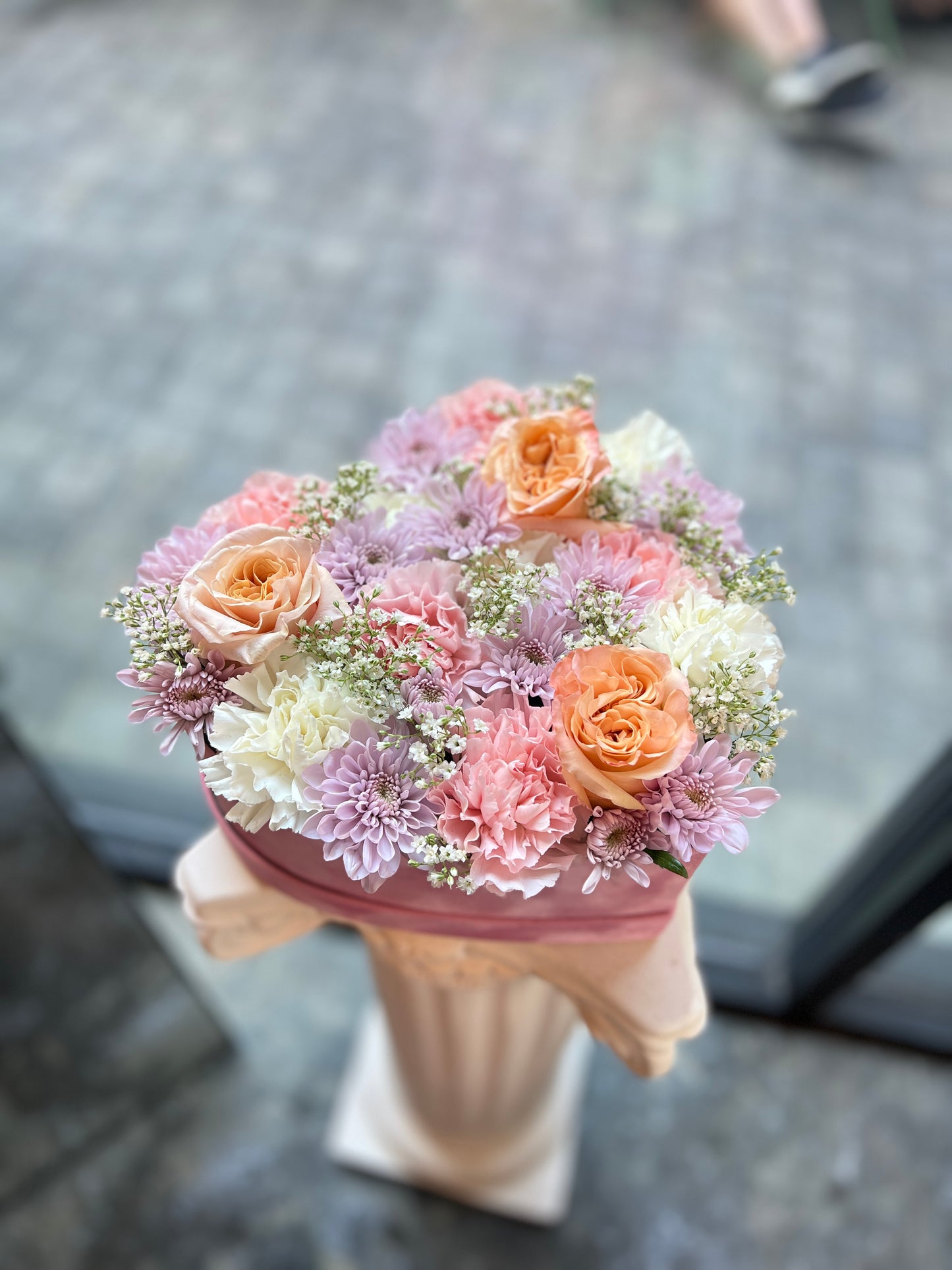 Heart Box with Seasonal flowers